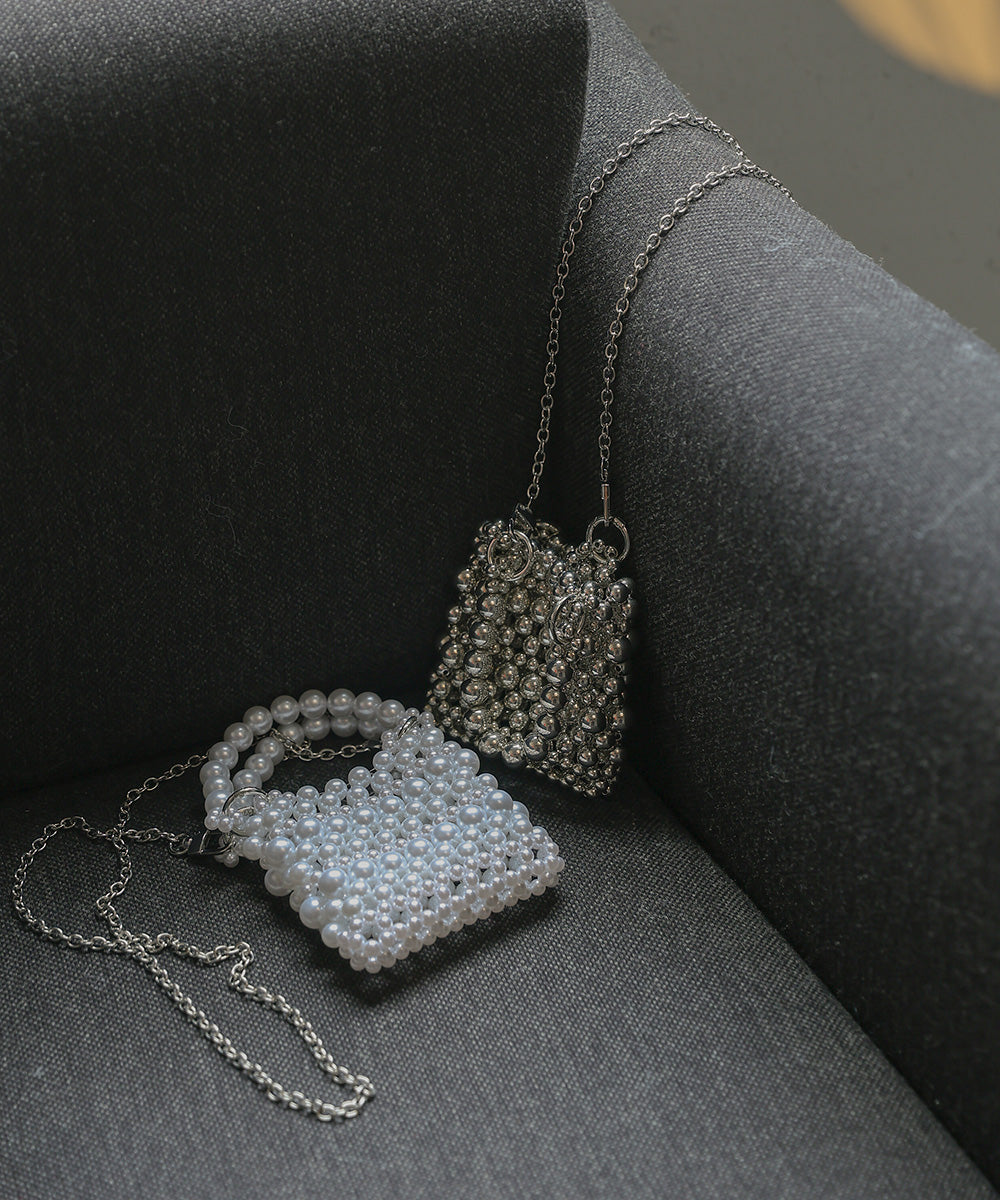 grains chain mini bag (silver) *JP