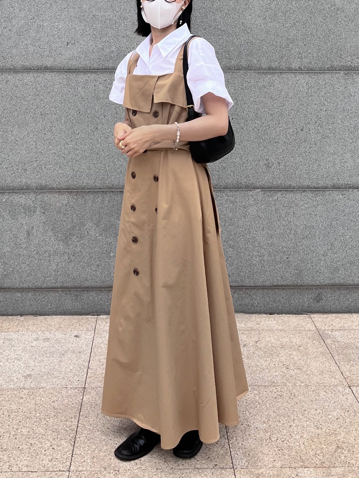 trench midi dress