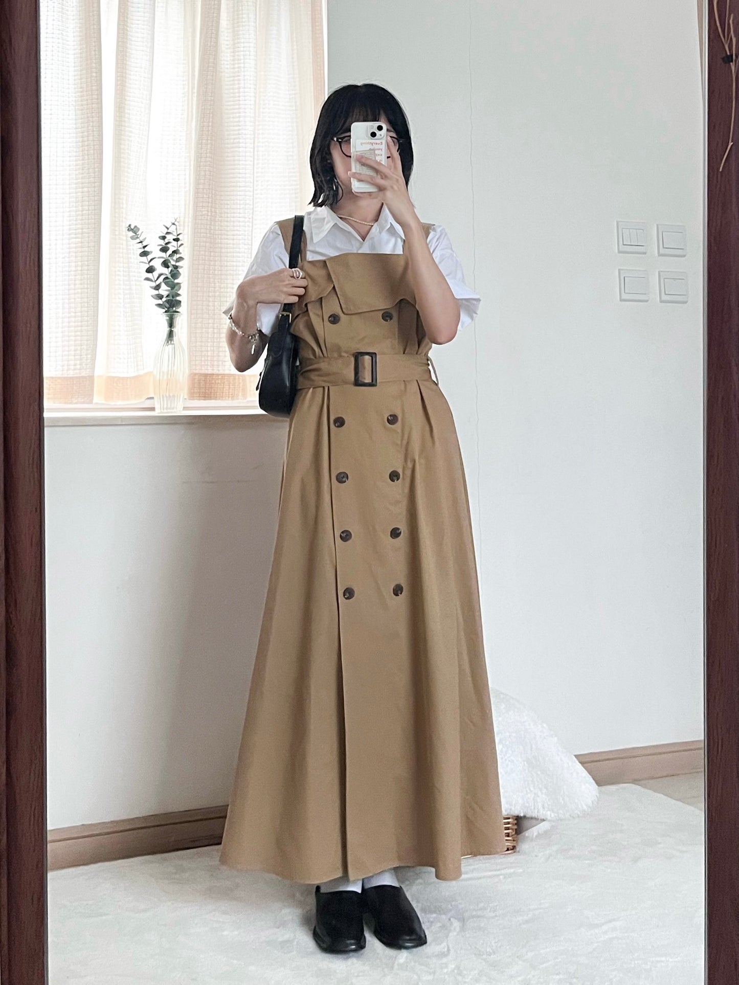 trench midi dress