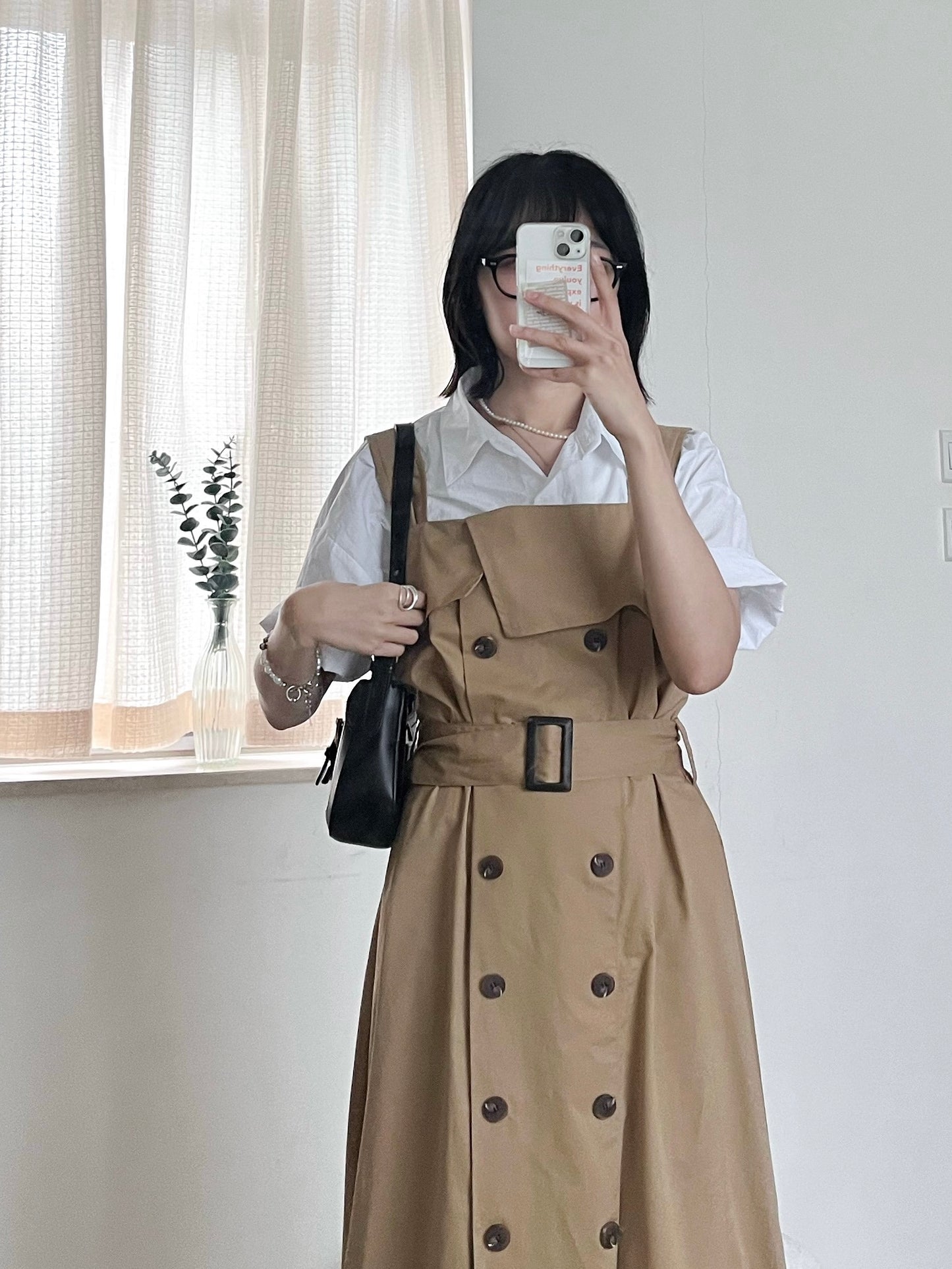 trench midi dress