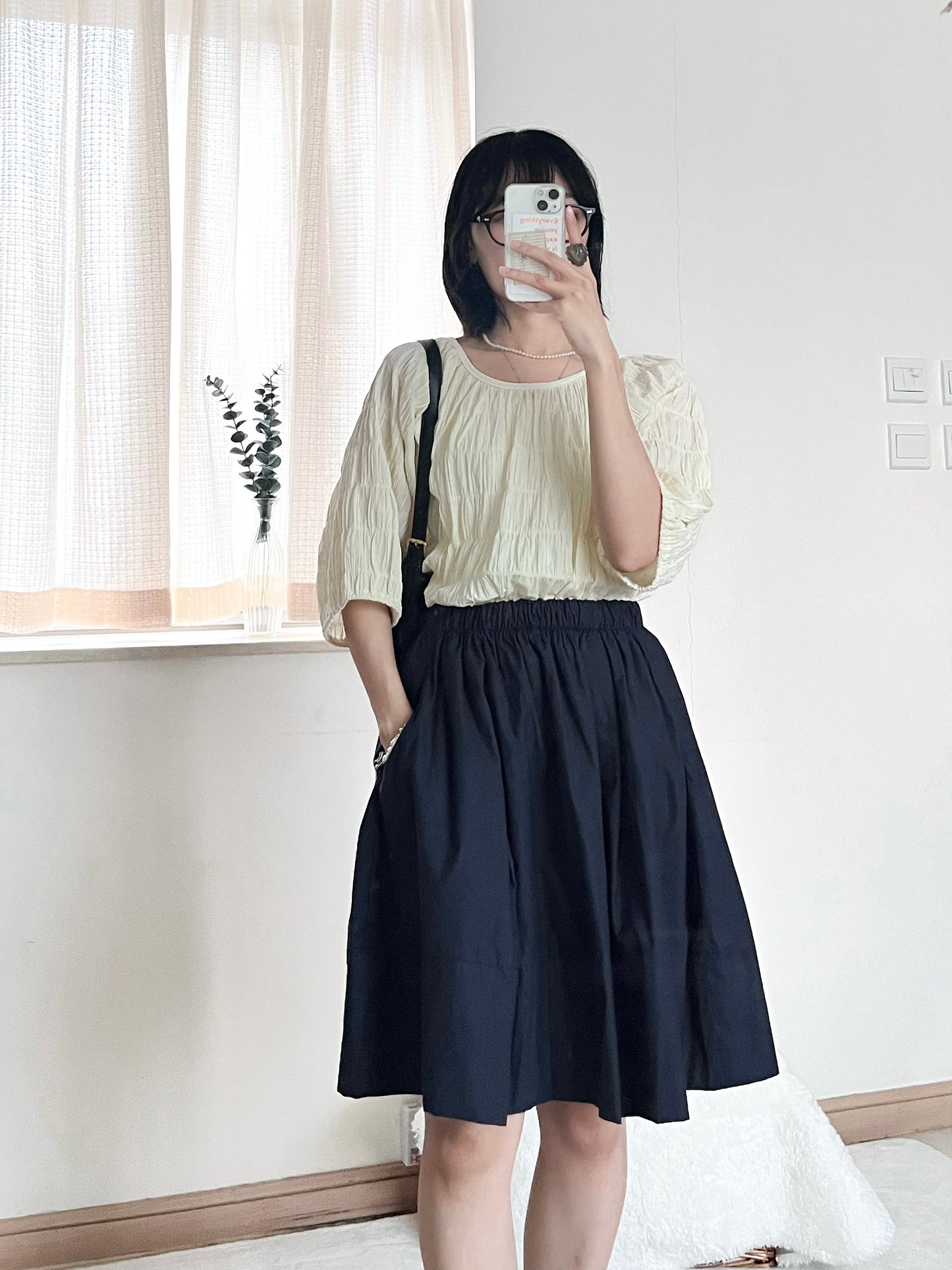 cutie skirt (dark navy)