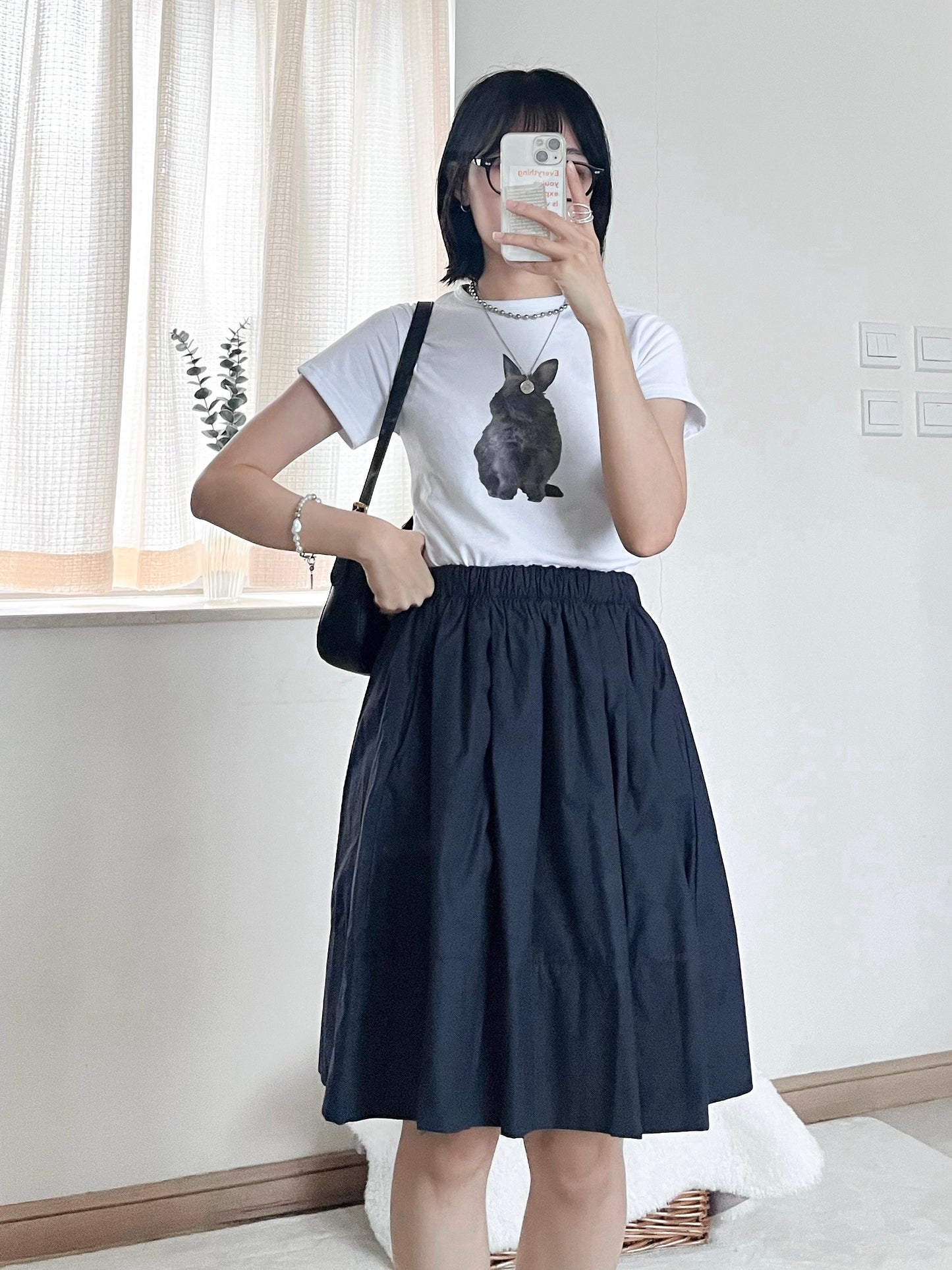 cutie skirt (dark navy)