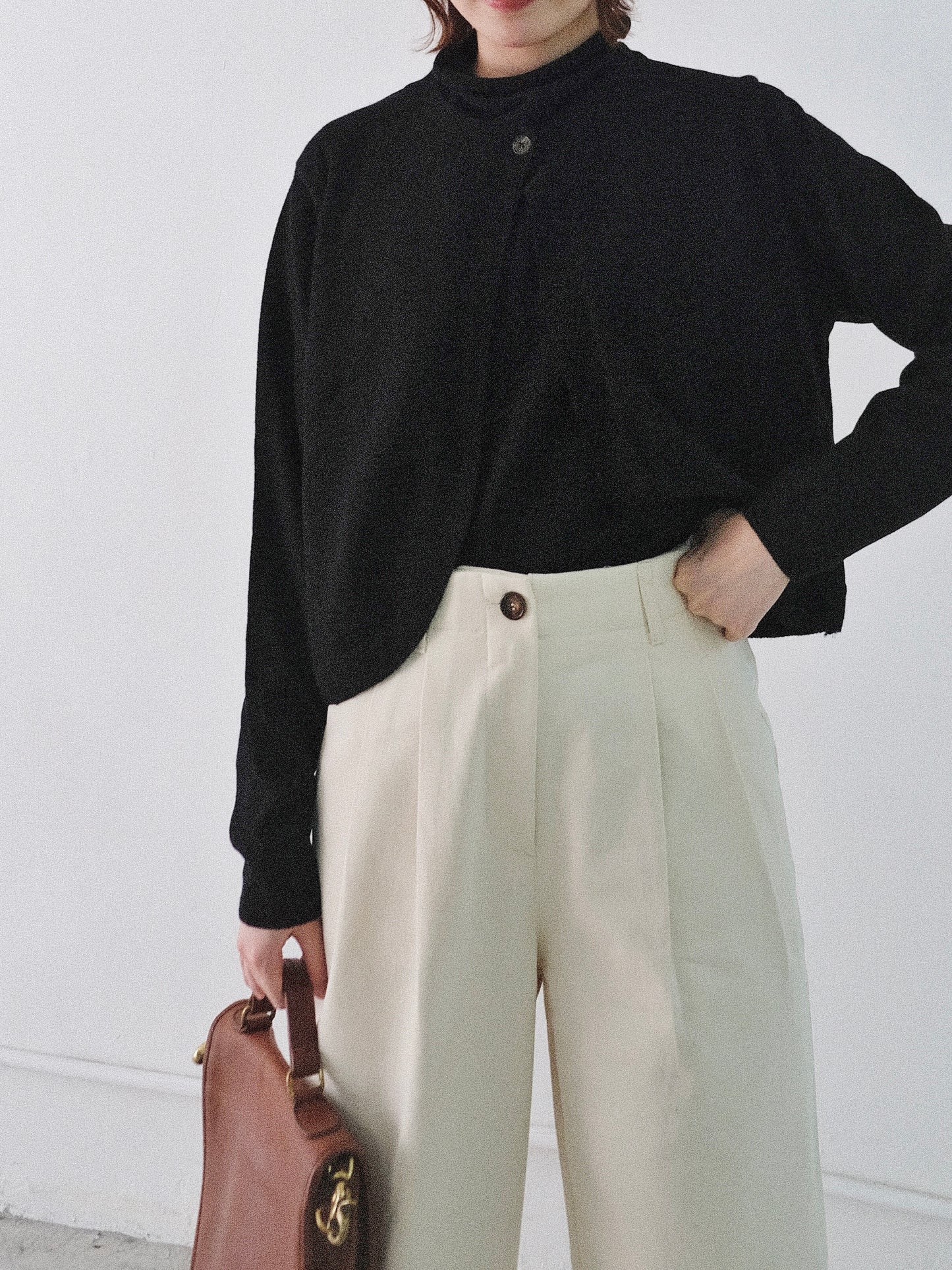 double tuck wide pants