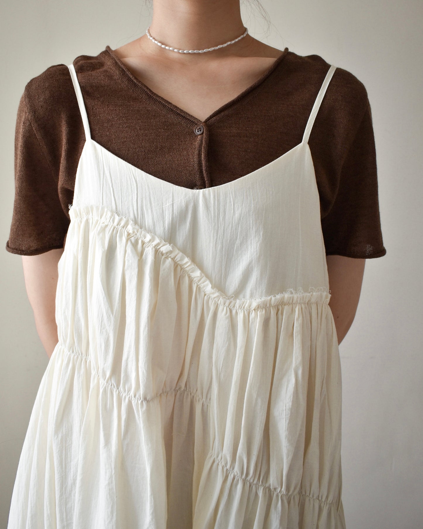 little knit outer (brown)