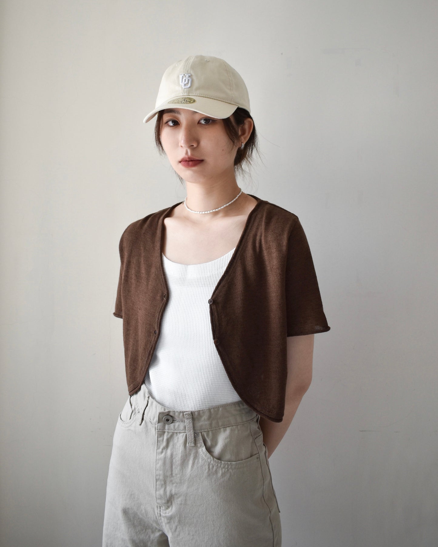 little knit outer (brown)