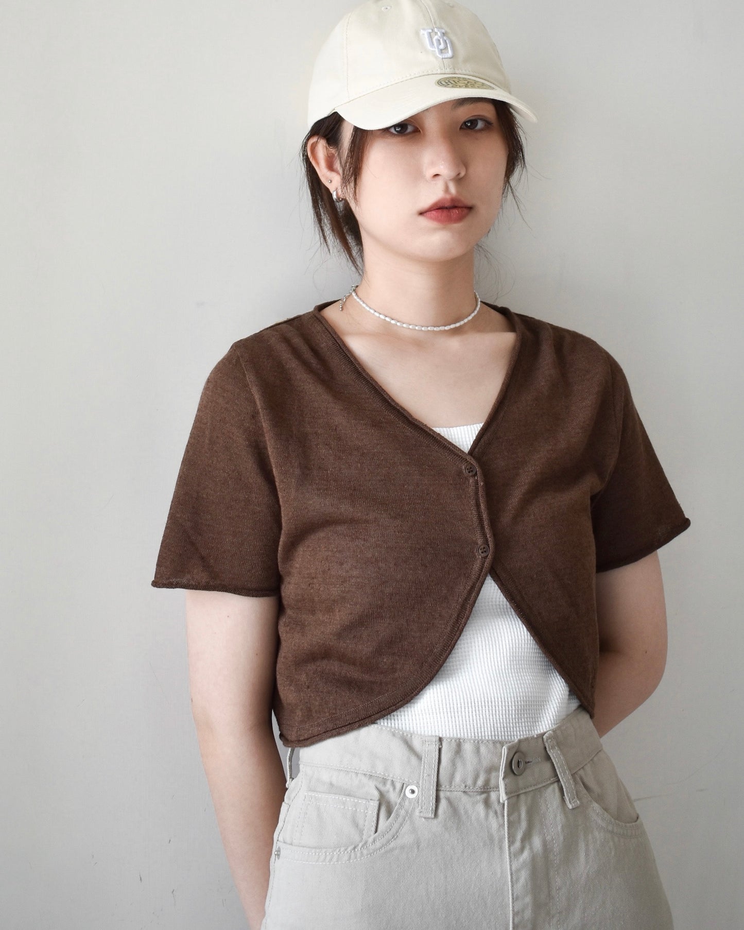 little knit outer (brown)