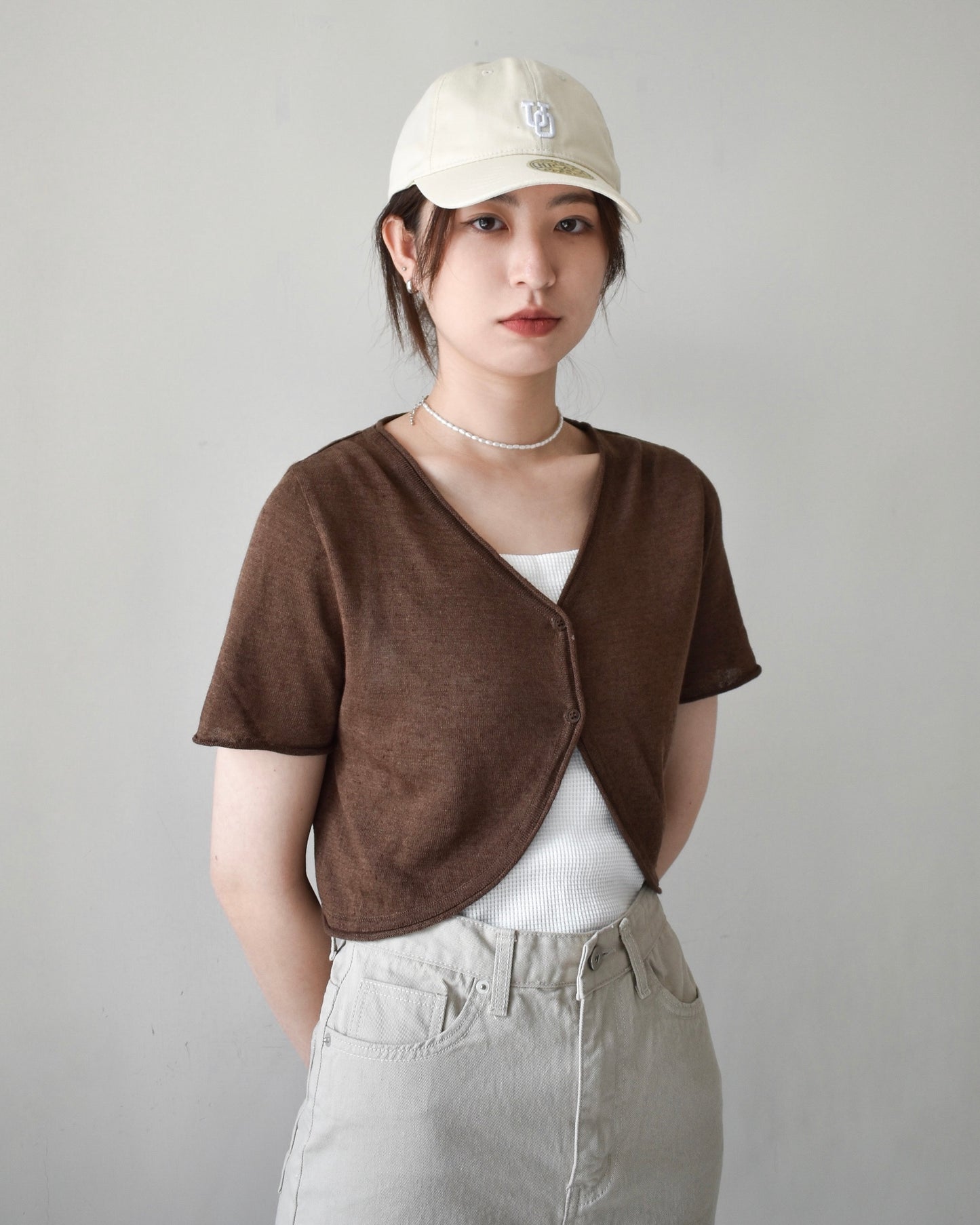 little knit outer (brown)