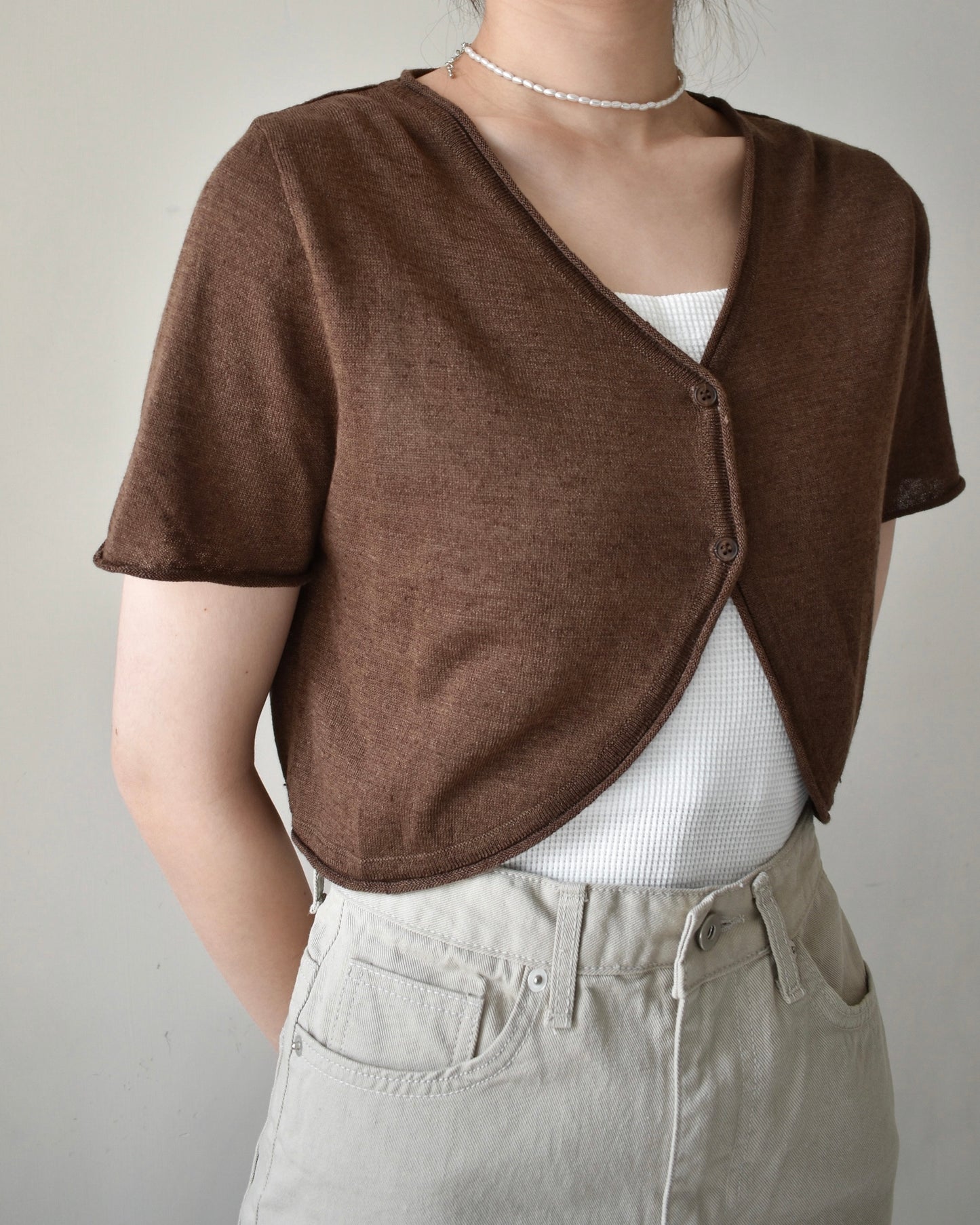 little knit outer (brown)