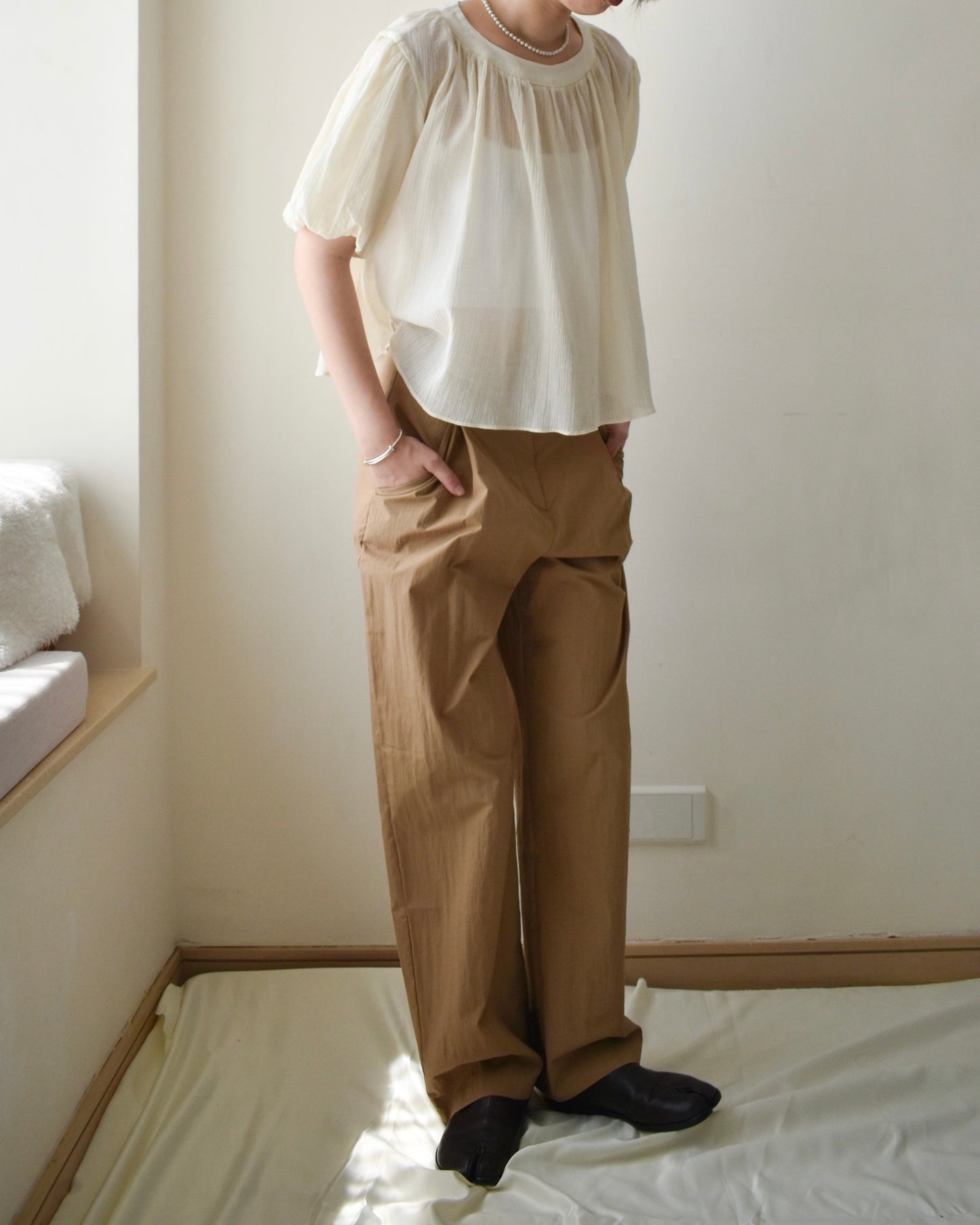 crinkle wide pants