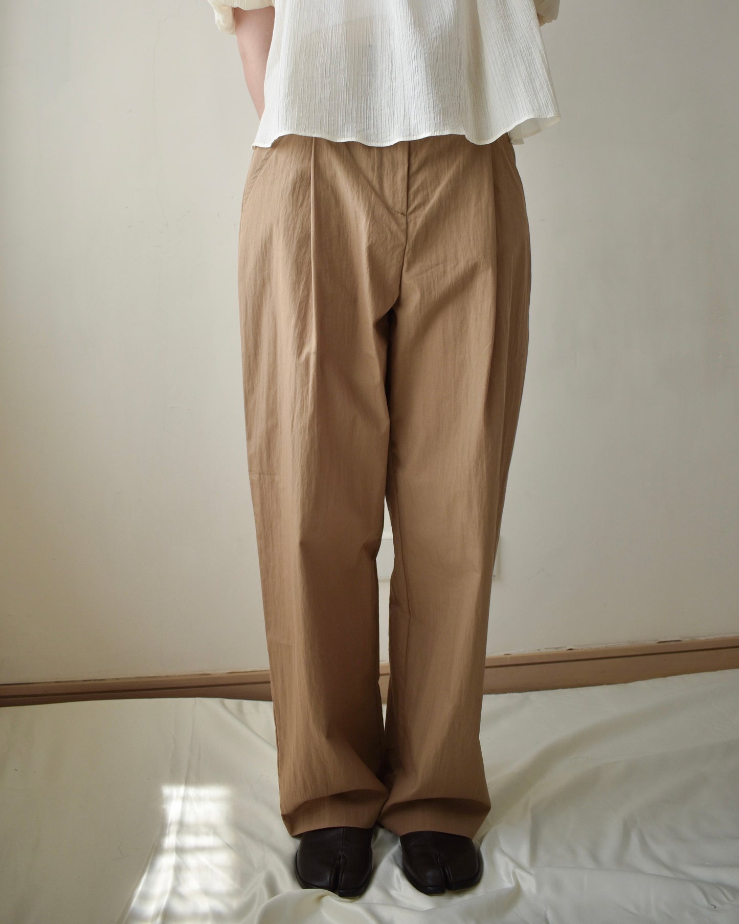 crinkle wide pants