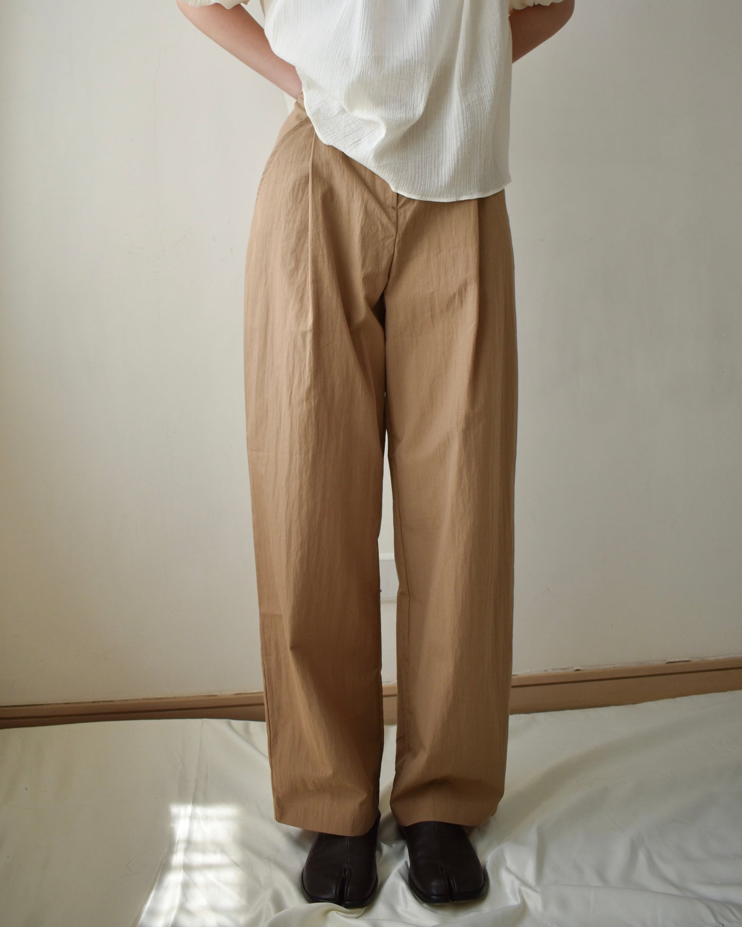 crinkle wide pants