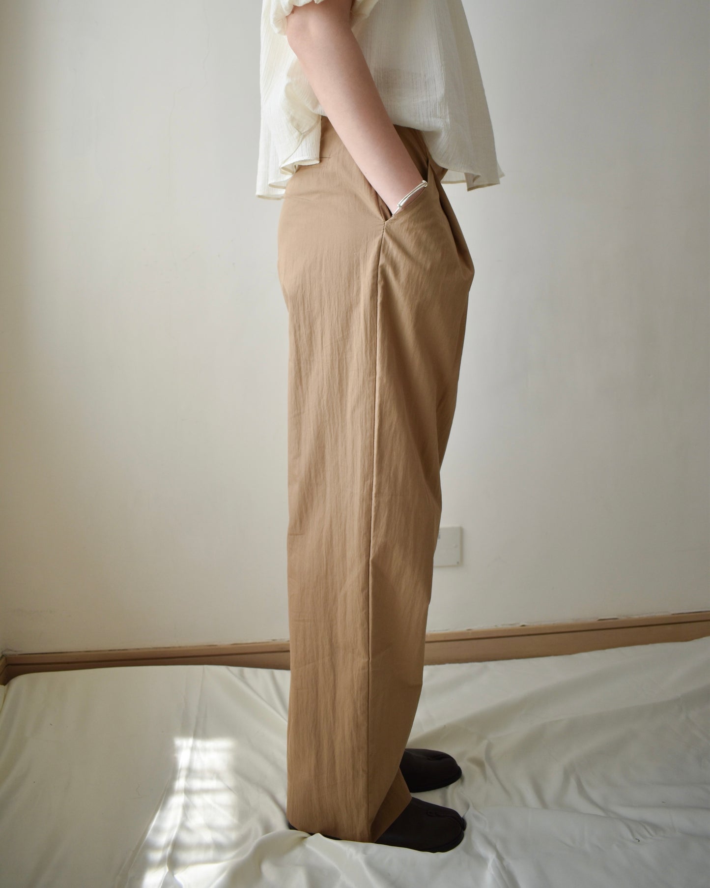 crinkle wide pants